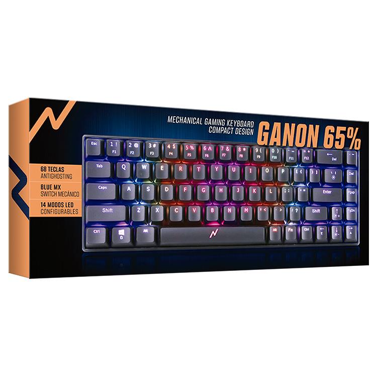 Teclado Mecánico Noga Compacto Ganon 65% Luces Led